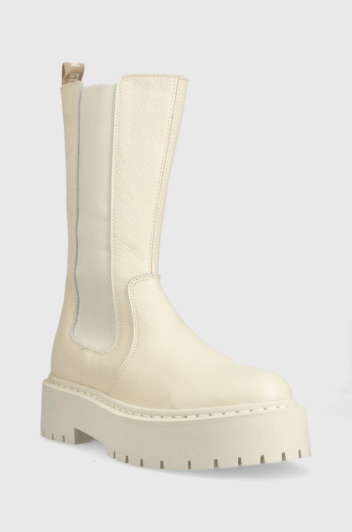 Steve Madden Sztyblety skórzane Vivianne SM11001286.287 beżowy AW22