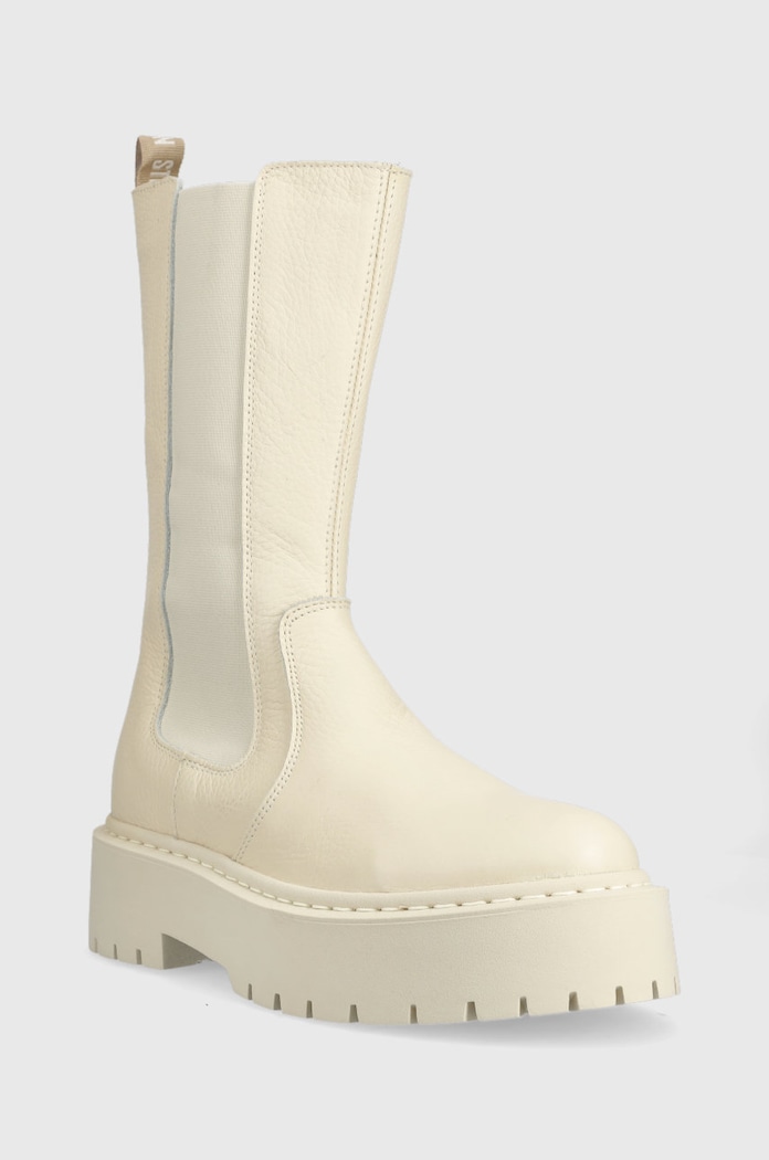 Steve Madden Sztyblety skórzane Vivianne SM11001286.287 beżowy AW22