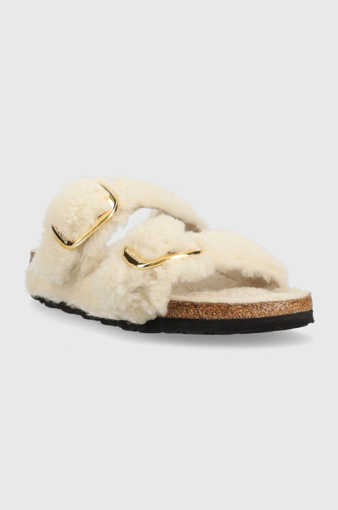 Вълнени чехли Birkenstock 1023130.TEDDY сив AW22