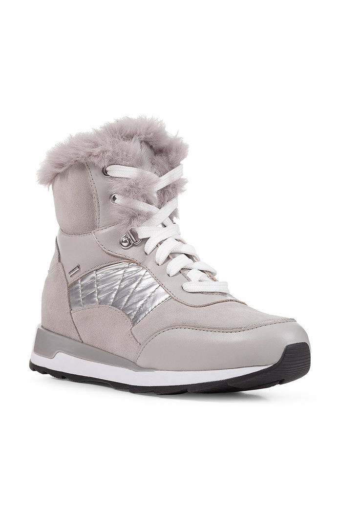 Dětské sněhule Geox New Aneko B Abx D26LYA.022FU.C1355 stříbrná AW22