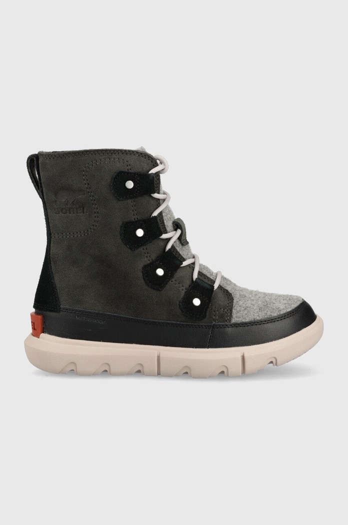 Sorel cizme de zapada din piele intoarsa Explorer II Joan F usor izolat negru 1959381093