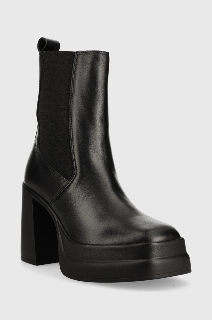 Kožené kotníkové boty Kurt Geiger London Stomp Heeled Chelsea 9319000109.BLK černá AW22