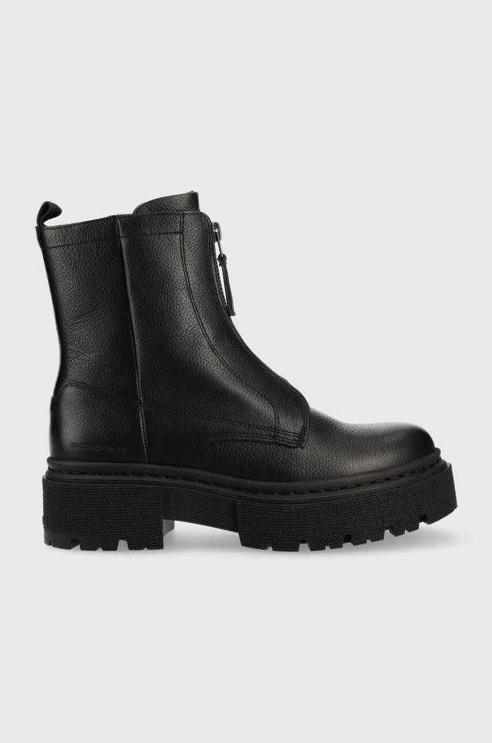 G-Star botki skórzane Kafey Pfm nieocieplane czarny 2241021823.BLK