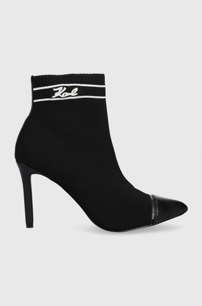 Členkové topánky Karl Lagerfeld Pandara ihličkový čierna KL31352.K00