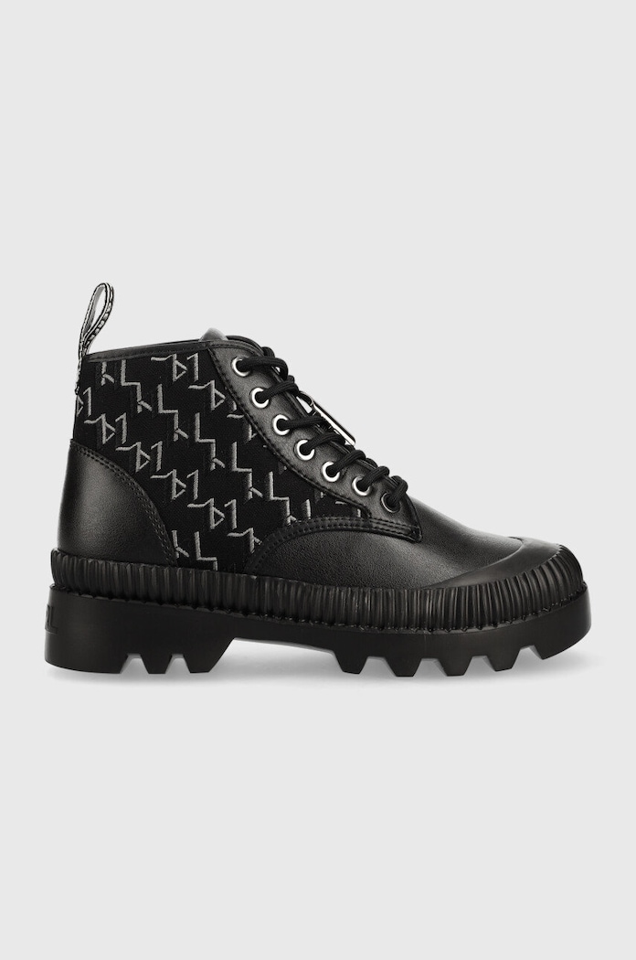 Боти Karl Lagerfeld Trekka Ii равен черен KL42531.U0X