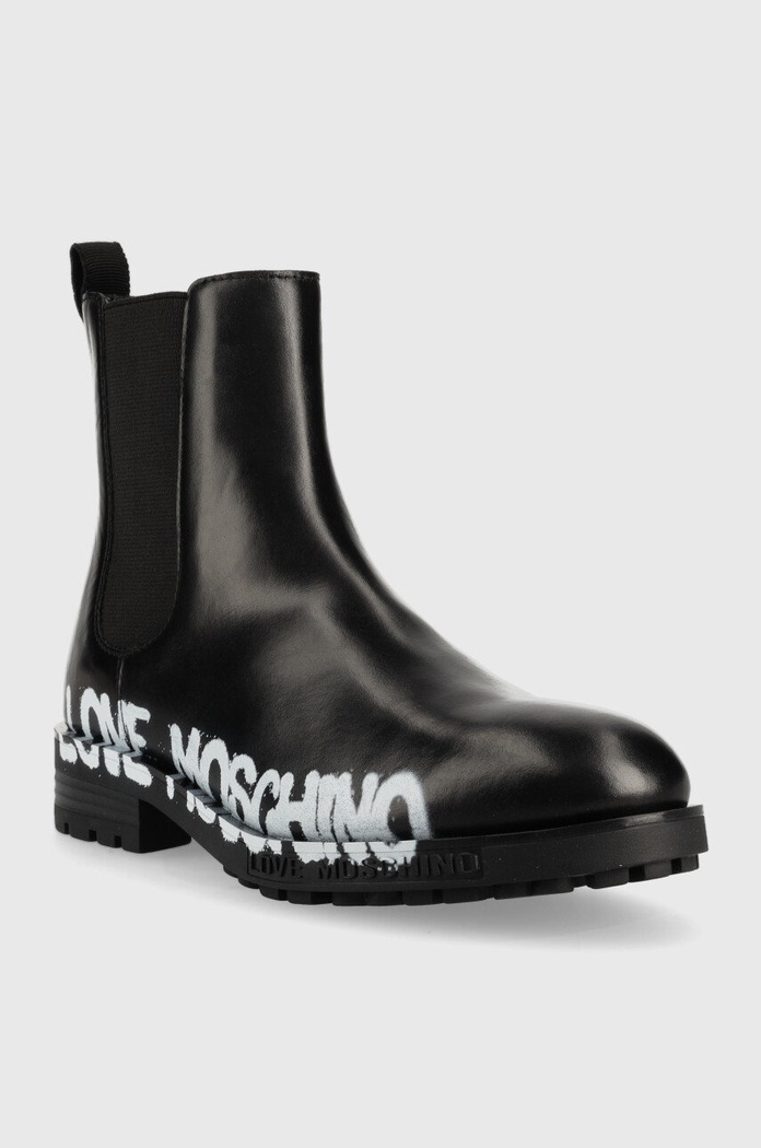 Кожени боти челси Love Moschino JA21084G1FIA0000 черен AW22