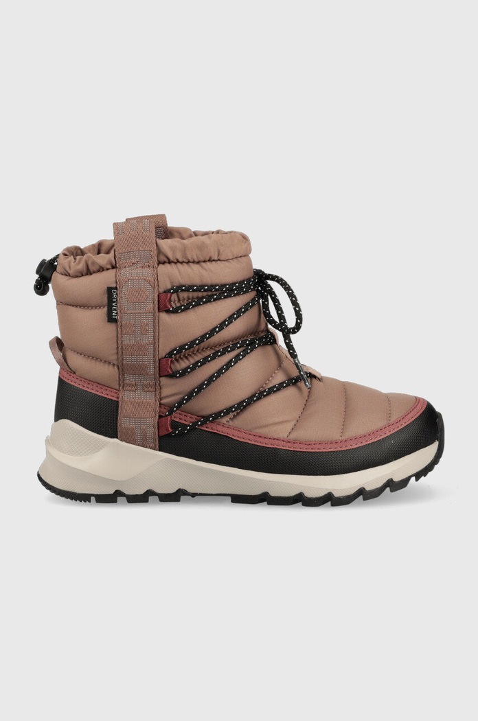 The North Face cizme de iarna WOMEN S THERMOBALL LACE UP WP izolat maro NF0A5LWD7T41