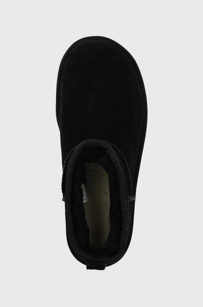 UGG cizme de zăpadă din piele întoarsă W Classic Ultra Mini Platform negru 1135092.BLK