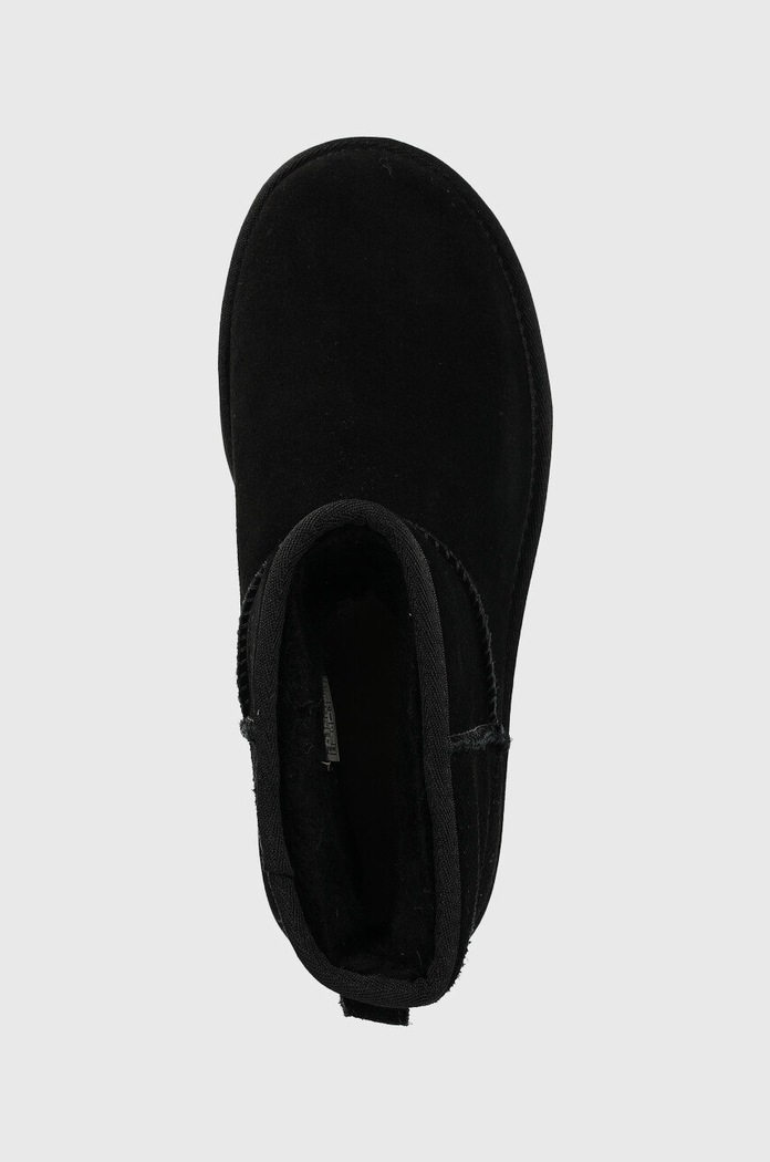 UGG śniegowce skórzane Classic Mini Platform czarny 1134991.BLK