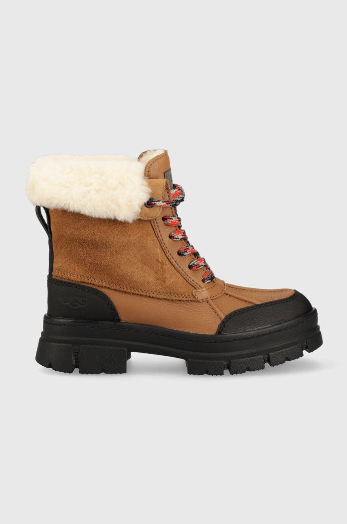 Nizki škornji UGG W Ashton Addie Sintetični rjava 1130524.CHE