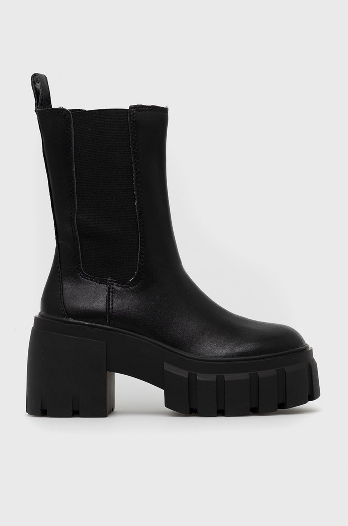 Δερμάτινες μπότες τσέλσι Steve Madden υφασμάτινο μαύρο SM11002152.017