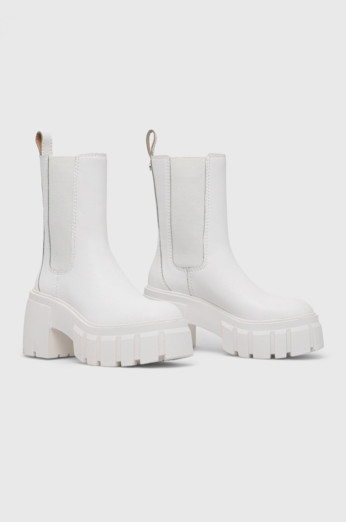 Steve Madden sztyblety skórzane Ballistic SM11002152.127 biały AW22