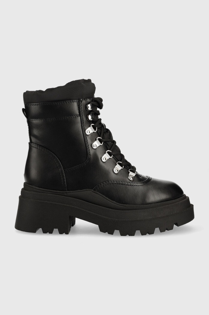 Guess workery imitacja skóry licowej czarny FL8V2Y.LEA10.BLACK