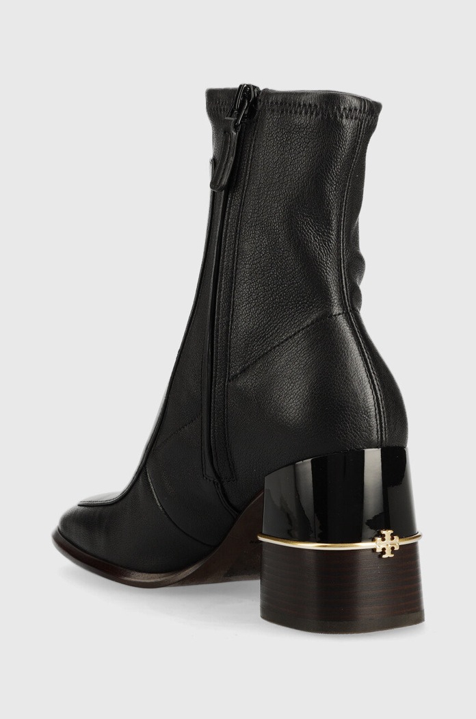 Обувки Кожени боти Tory Burch Multi Logo 142203.006 черен