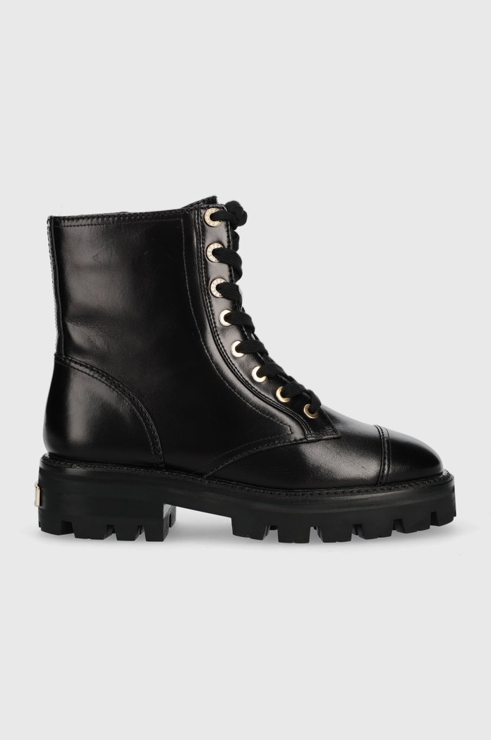 Kožené workery Kate Spade Merritt Lug usňová koža čierna K9820.BLK