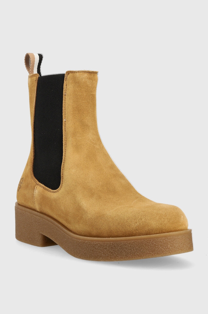 BOSS botine din piele intoarsa 50481495.260 bej AW22