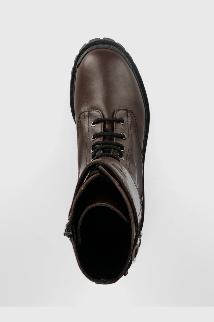 Pinko workery skórzane Cumino brązowy 1H2135.A072.L69