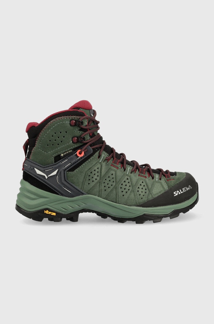 Topánky Salewa Alp Trainer 2 Mid GTX semišová koža zelená 00.0000061383