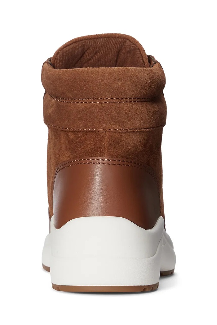 Δερμάτινες μπότες Lauren Ralph Lauren Wpsuede καφέ 802875308001.200