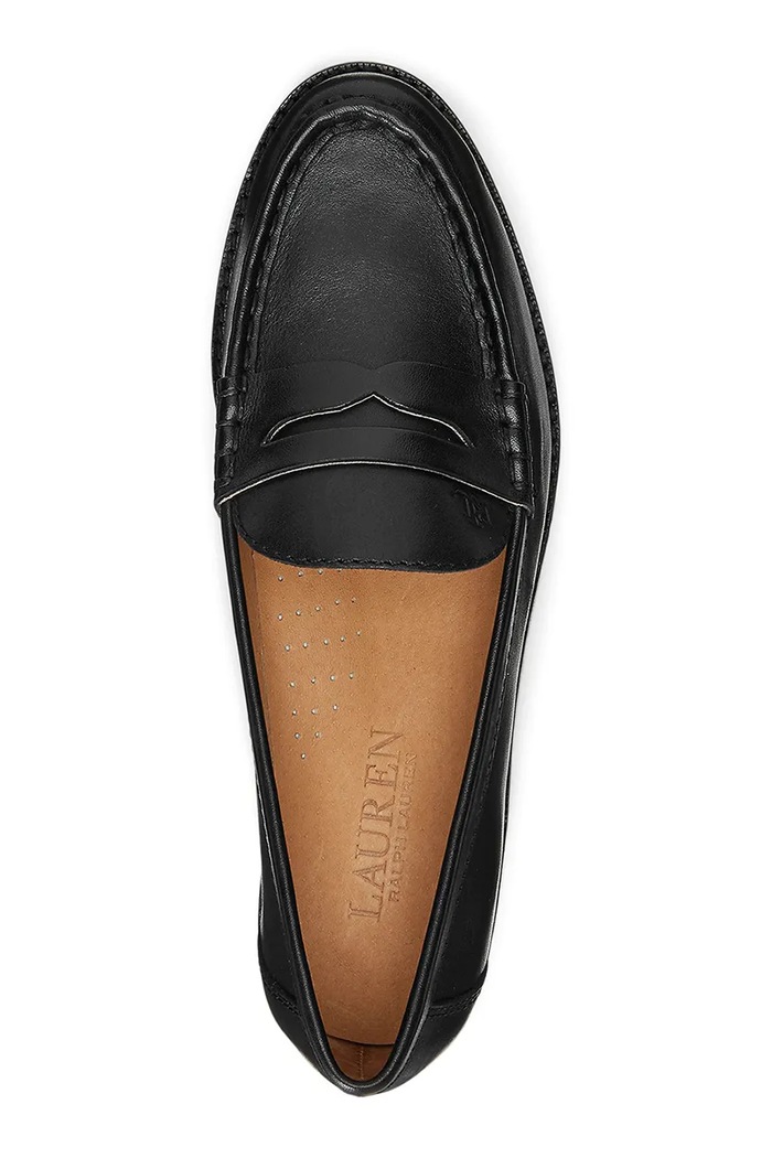 Încălțăminte Lauren Ralph Lauren mocasini de piele Wynnie 802875318001.001 negru