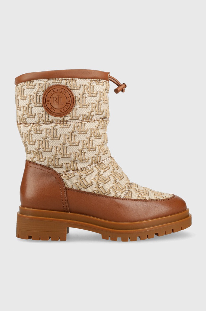 Gležnjače Lauren Ralph Lauren bez kopčanja smeđa 802882382002.250