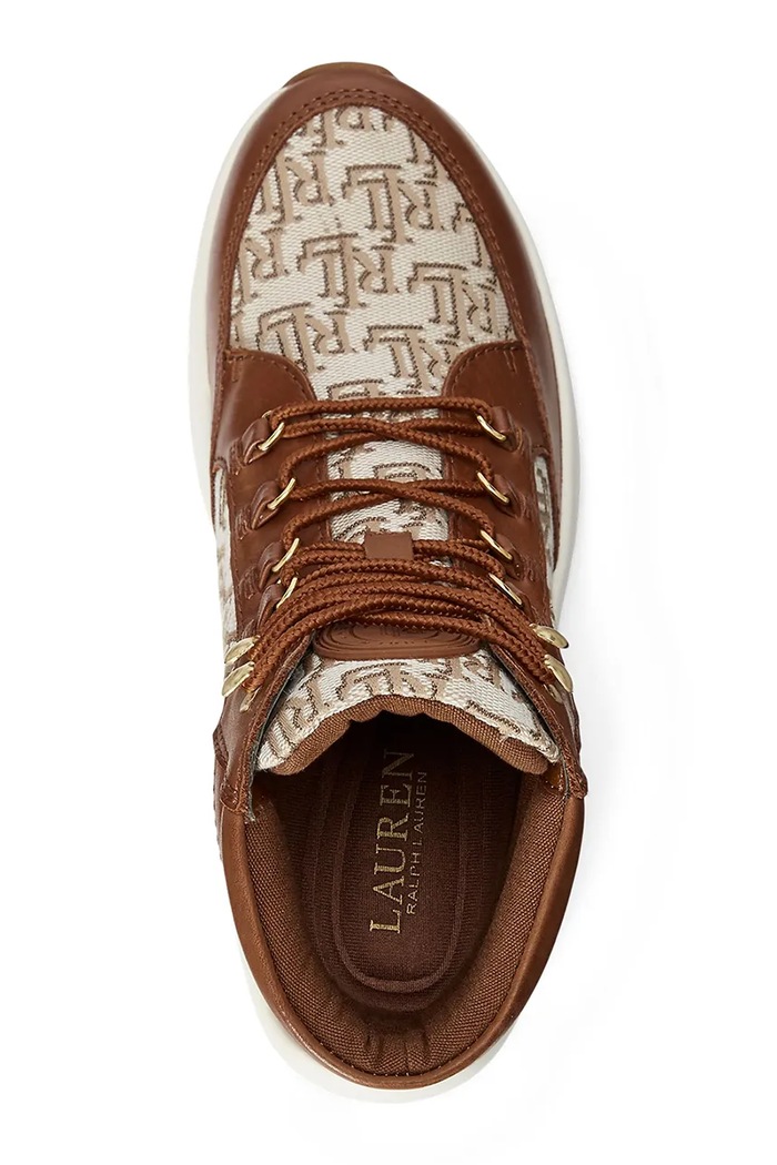 Încălțăminte Lauren Ralph Lauren sneakers 802882618002.250 maro