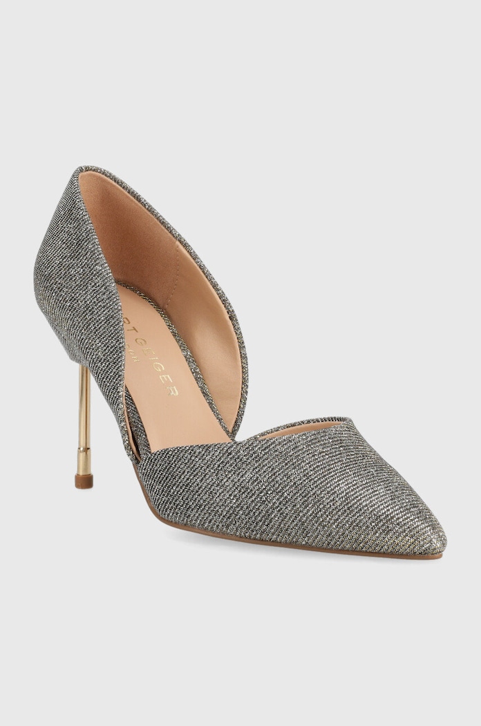 Kurt Geiger London pantofi cu toc Bond 90 7428760609.BRONZE argintiu AA00