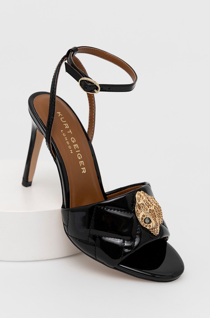Kurt Geiger London Sandały skórzane Kensington Sand 8489900309.BLACK czarny AA00
