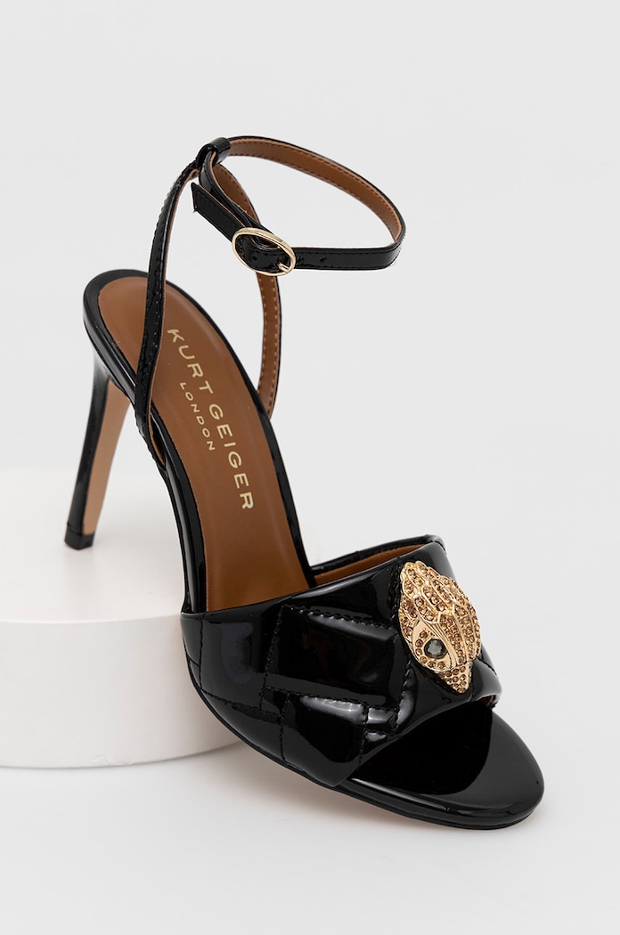Kurt Geiger London Sandały skórzane Kensington Sand 8489900309.BLACK czarny AA00