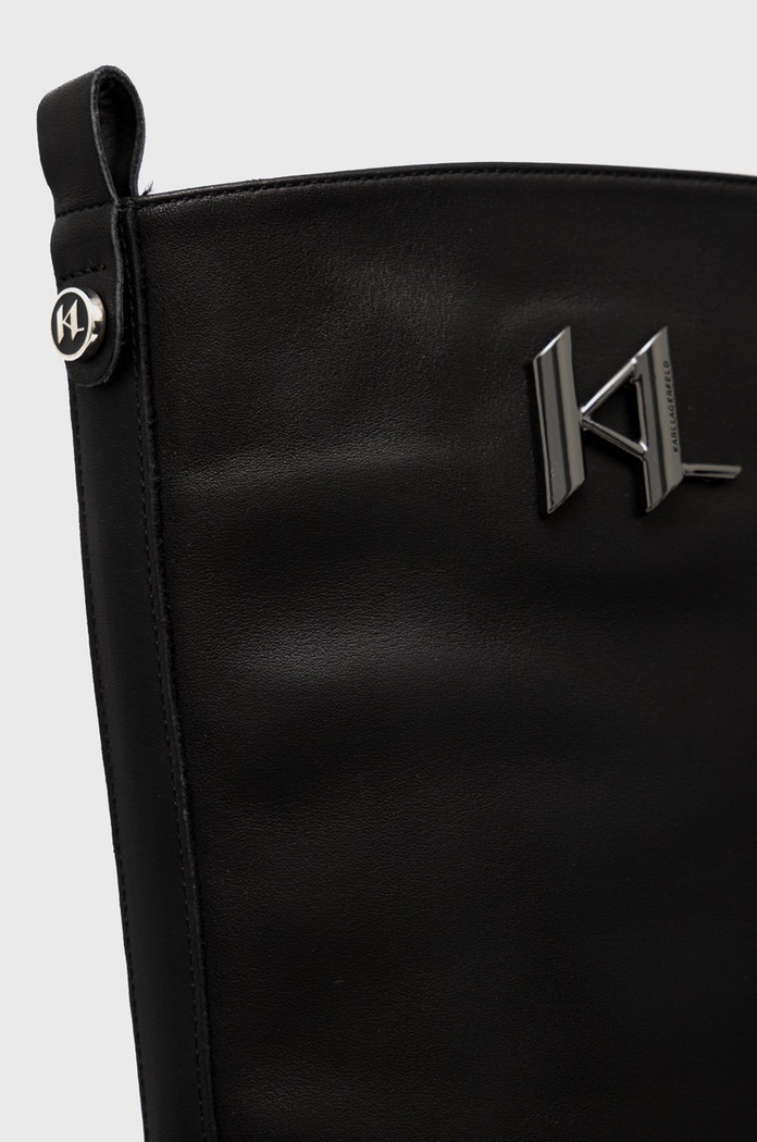 Kožne čizme Karl Lagerfeld Danton KL45090.000 crna