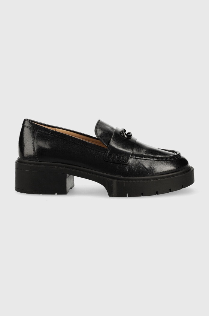 Kožené mokasíny Coach Leah přírodní kůže černá CB990.BLK