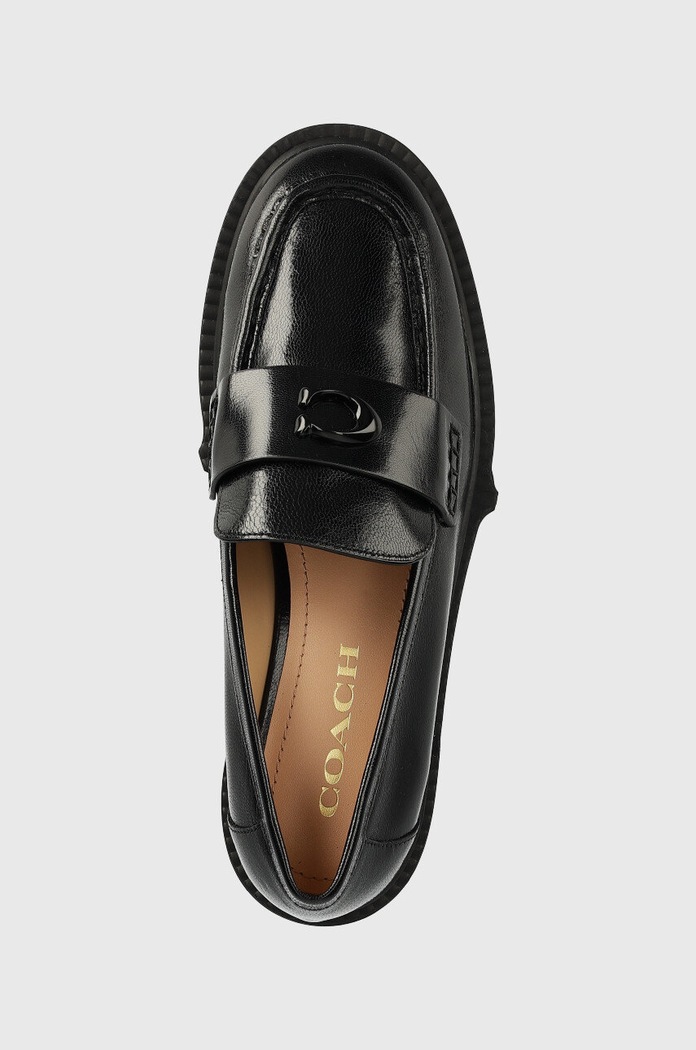 Kožené mokasíny Coach Leah černá CB990.BLK