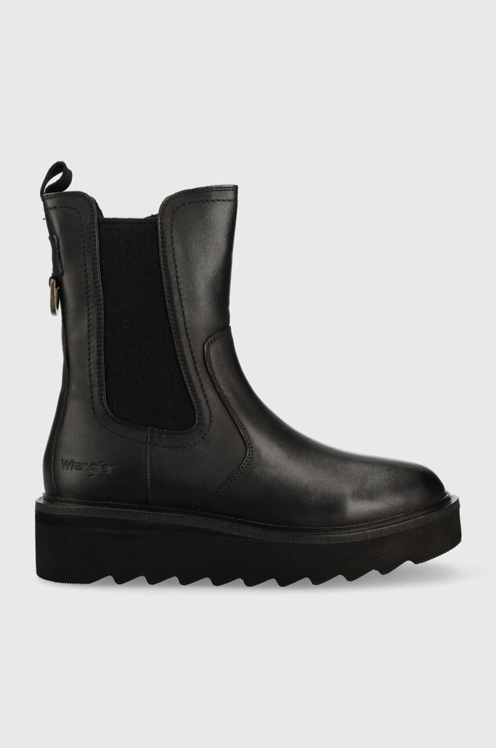 Wrangler ghete chelsea de piele Jane Chelsea 5-8 cm negru WL22536A.062