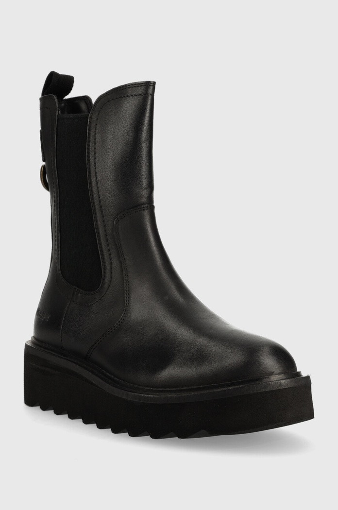 Wrangler ghete chelsea de piele Jane Chelsea WL22536A.062 negru AW22