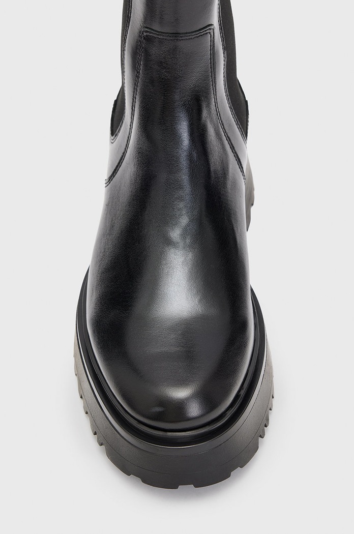 Încălțăminte AllSaints Ghete chelsea de piele WF582X negru