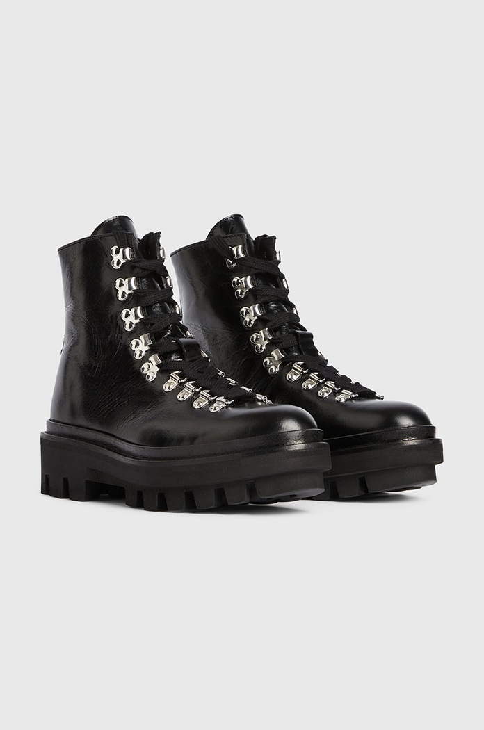 Scarpe AllSaints stivali da motociclista in pelle Wanda WF017T nero