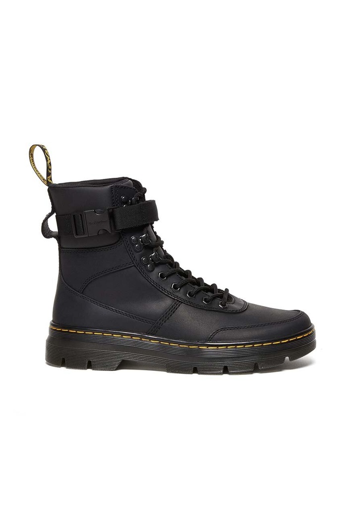Kožne gležnjače Dr. Martens Combs Tech Leather na vezanje crna DM27801001