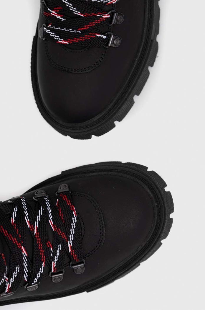 Tommy Jeans workery skórzane czarny EN0EN02048