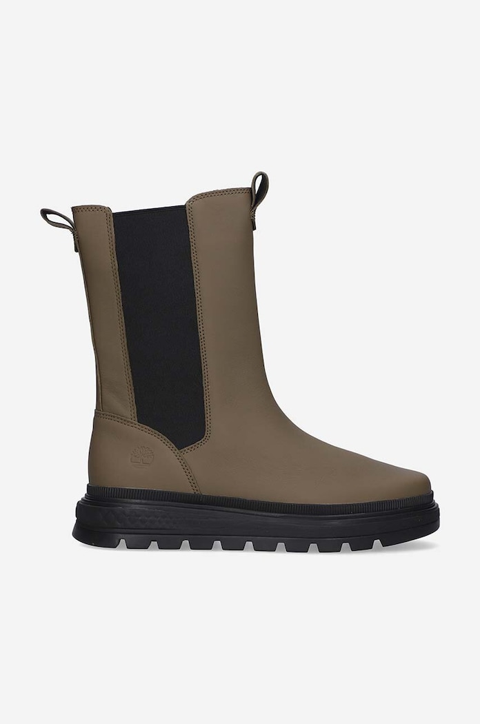 Timberland sztyblety skórzane Ray City Combat Chelsea nieocieplane zielony A5PB7
