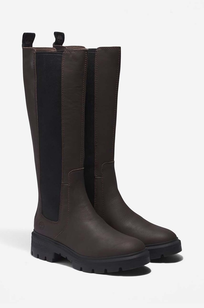 Timberland kozaki skórzane Cortina Valley Tall brązowy A5PEB