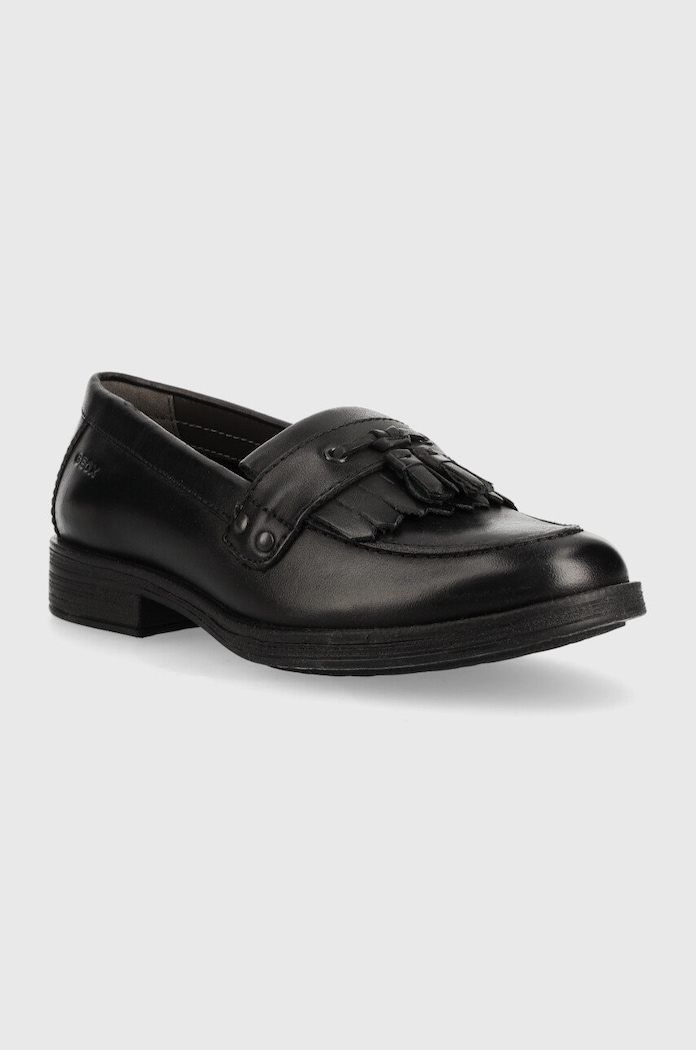 Geox mokasyny skórzane dziecięce J4449A.00043.29.34 czarny AW22