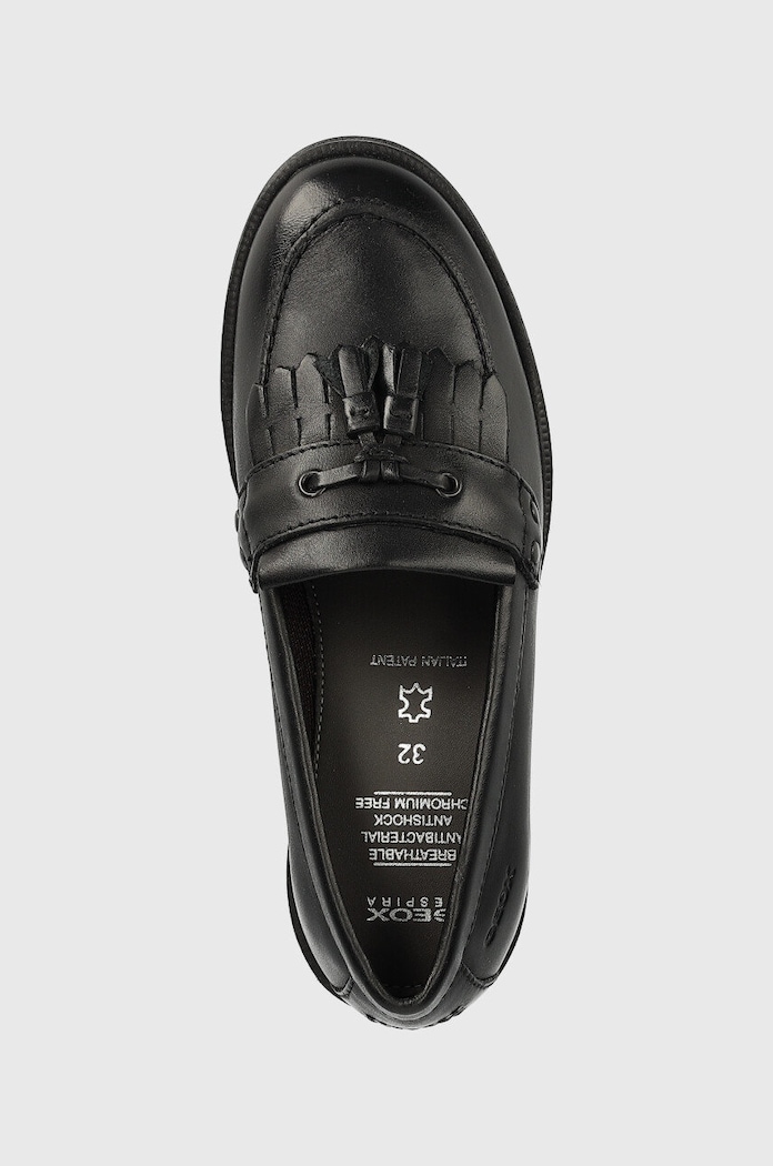 Geox mokasyny skórzane dziecięce czarny J4449A.00043.29.34
