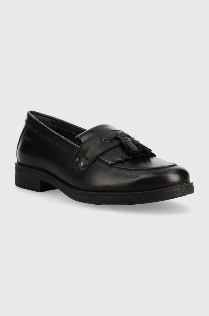 Geox mokasyny skórzane dziecięce J4449A.00043.35.41 czarny AW22