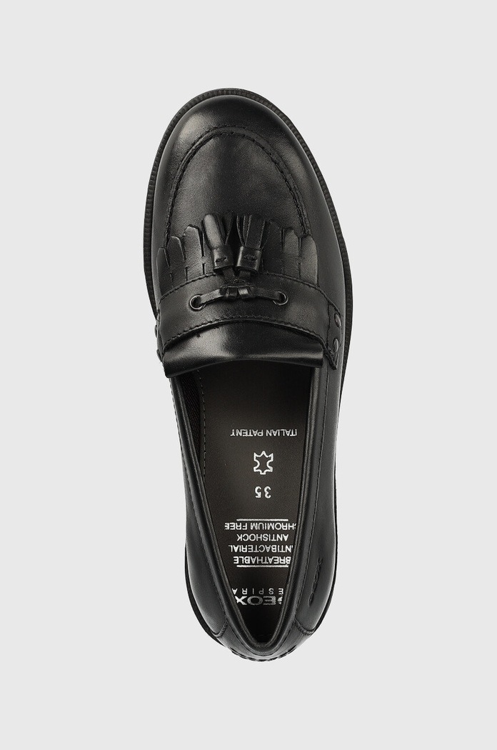 Geox mokasyny skórzane dziecięce czarny J4449A.00043.35.41