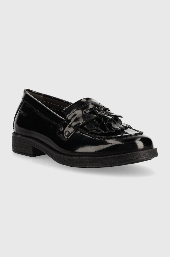Geox mokasyny skórzane dziecięce J4449A.00066.29.34 czarny AW22