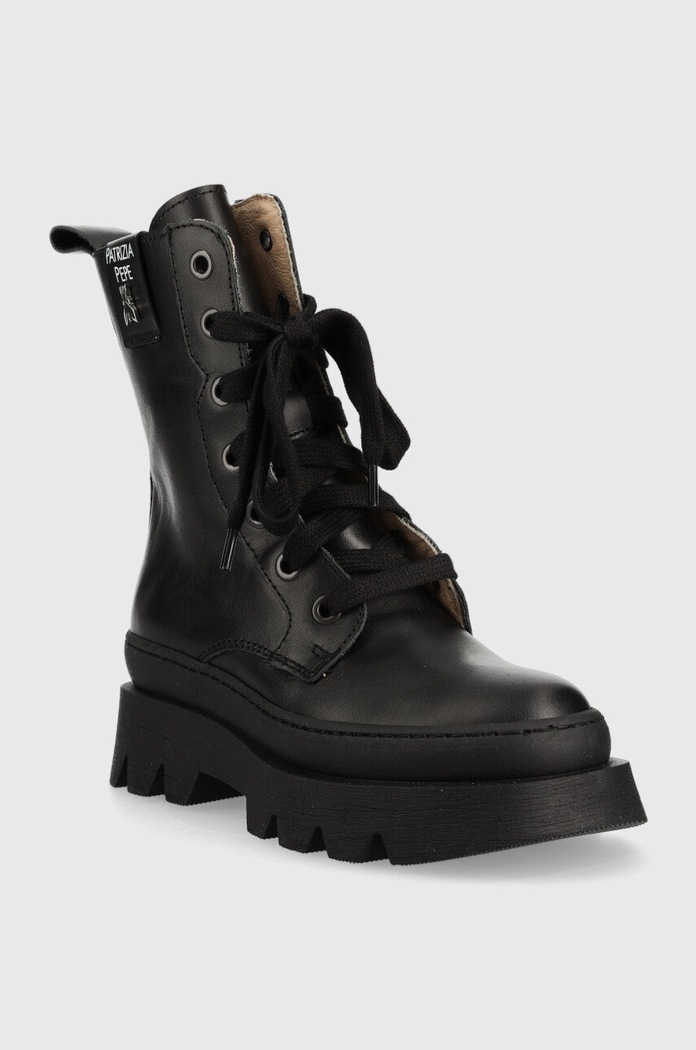 Kožené workery Patrizia Pepe Girl PPJ728.30.34 černá AW22