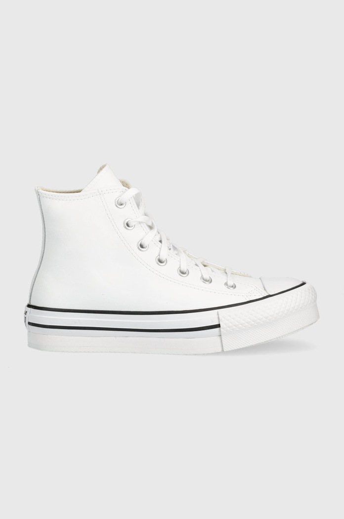 Converse trampki skórzane dziecięce Chuck Taylor All Star EVA Lift biały A02486C