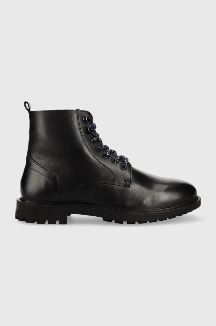 Sisley scarpe in pelle pelle fiore nero 8G9LSD010.700