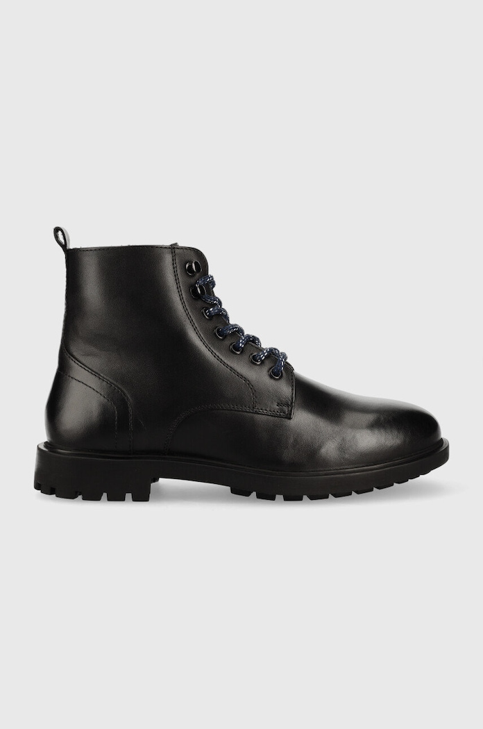Sisley scarpe in pelle pelle fiore nero 8G9LSD010.700