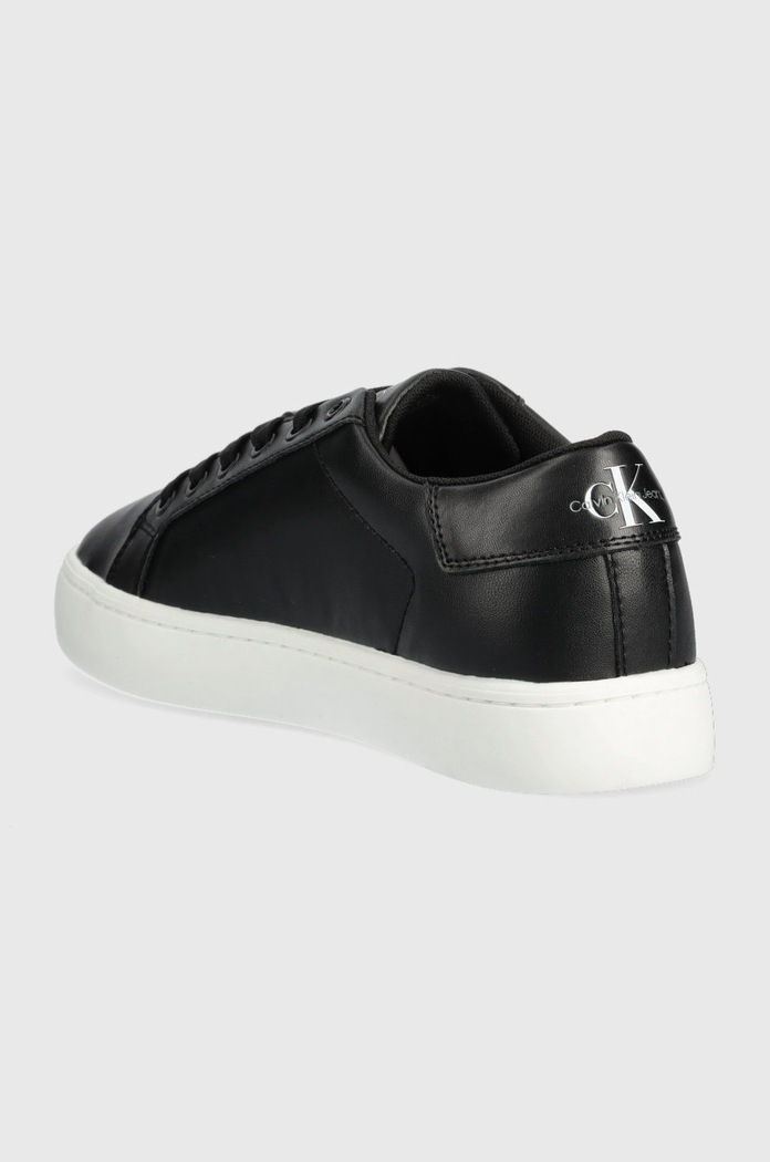 Obuv Kožené tenisky Calvin Klein Jeans Classic Cupsole Laceup Low YM0YM00491.BDS čierna